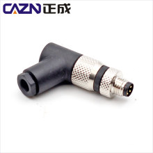 Plastic M8 Male angled 90Degree assembly Plug Connector